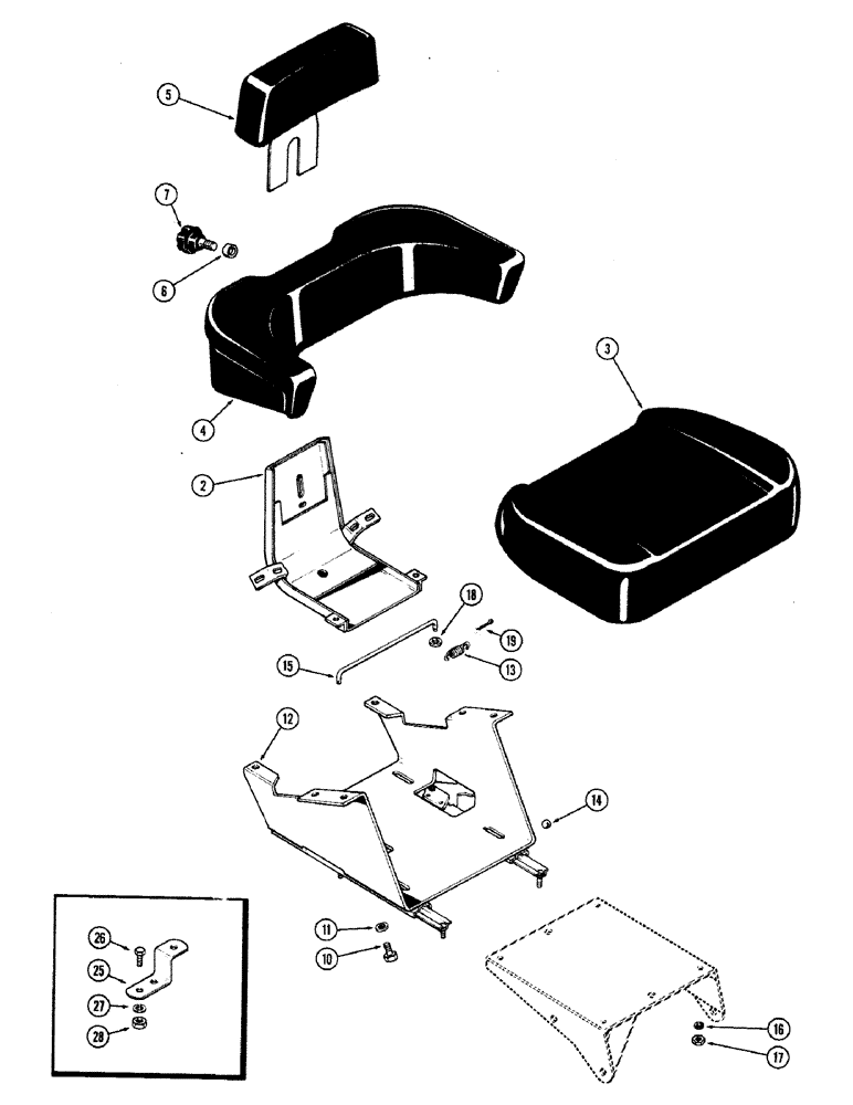Схема запчастей Case IH 870 - (283C) - SERIES 30 SEAT (09) - CHASSIS/ATTACHMENTS
