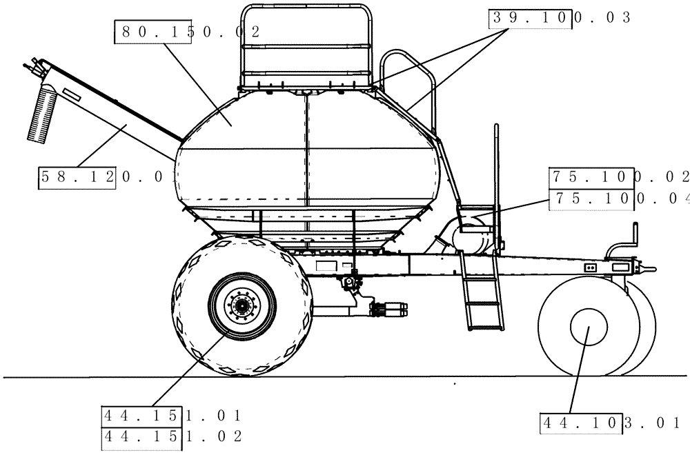 Схема запчастей Case IH 2330 - (00.100.02) - PICTORIAL INDEX - TOW BEHIND AIR CART (2 TANK) (00) - GENERAL & PICTORIAL INDEX