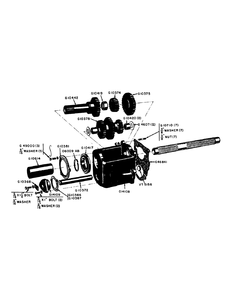 Схема запчастей Case IH 500B-SERIES - (065) - TRIPLE RANGE UNIT, 510B AND 511B TRACTORS (06) - POWER TRAIN