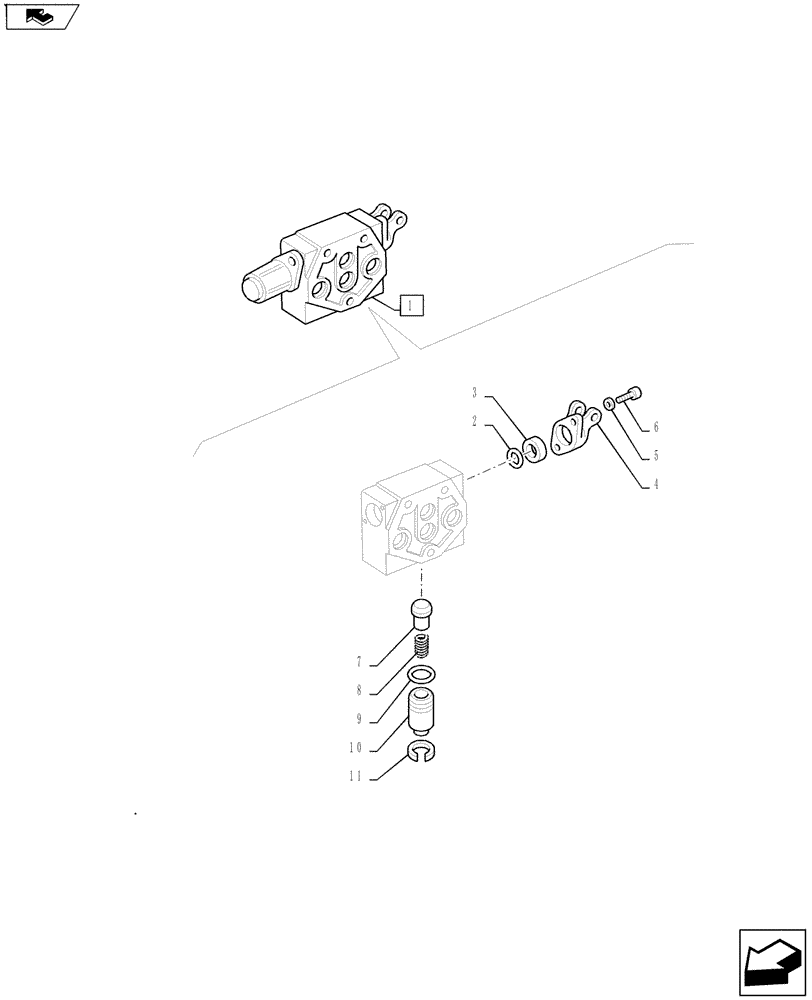 Схема запчастей Case IH FARMALL 65A - (88.100.01[01]) - REMOTE VALVE W/FLOAT AND DETENT - 5152878 (88) - ACCESSORIES