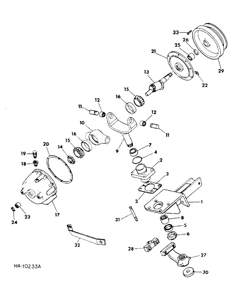 Схема запчастей Case IH SINGLE - (A-10) - SINGLE OVERSHOT AUGER HEADER, KNIFE DRIVE CONNECTIONS 