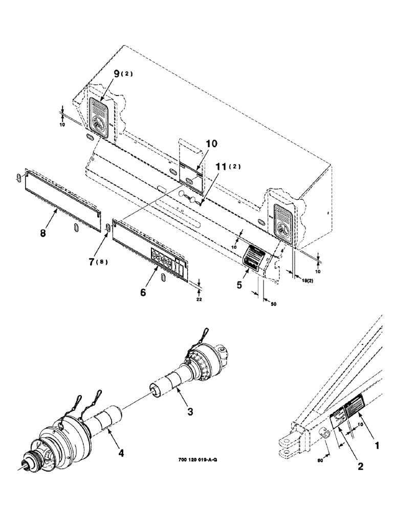Схема запчастей Case IH 8480 - (9-02) - DECALS AND LOCATION DIAGRAM, FRONT, SERIAL NUMBER CFH0051001 THROUGH CFH0114150 Decals & Attachments