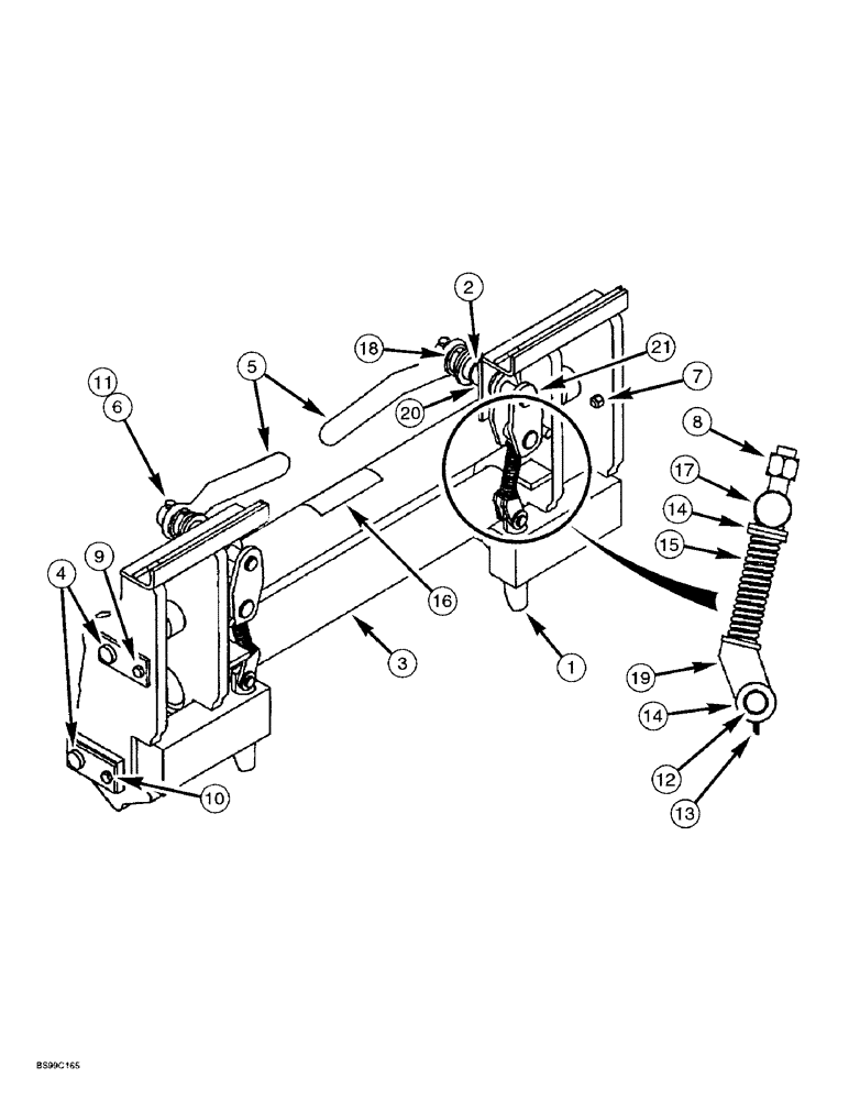 Схема запчастей Case IH 1838 - (9-11A) - CASE COUPLER, P. I. N. JAF0183047 AND AFTER (09) - CHASSIS/ATTACHMENTS