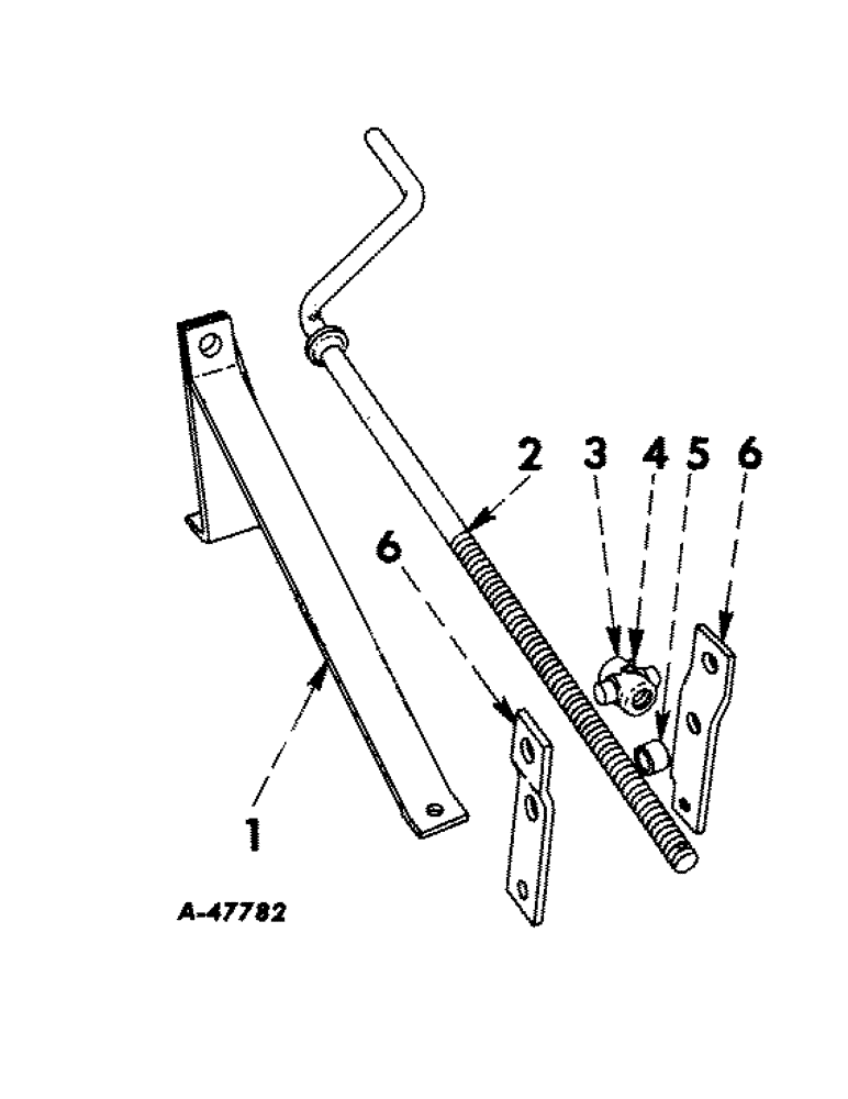 Схема запчастей Case IH 26 - (B-15) - RAISING CRANK, (FOR NO. 26 ROTARY CUTTER) 