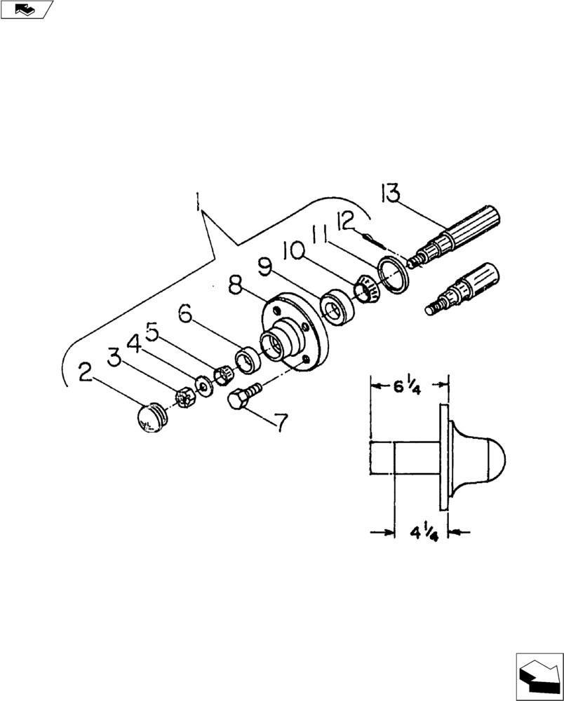 Схема запчастей Case IH 9000 SERIES - (44.100.01) - Q-633 HUB AND SPINDLE (44) - WHEELS