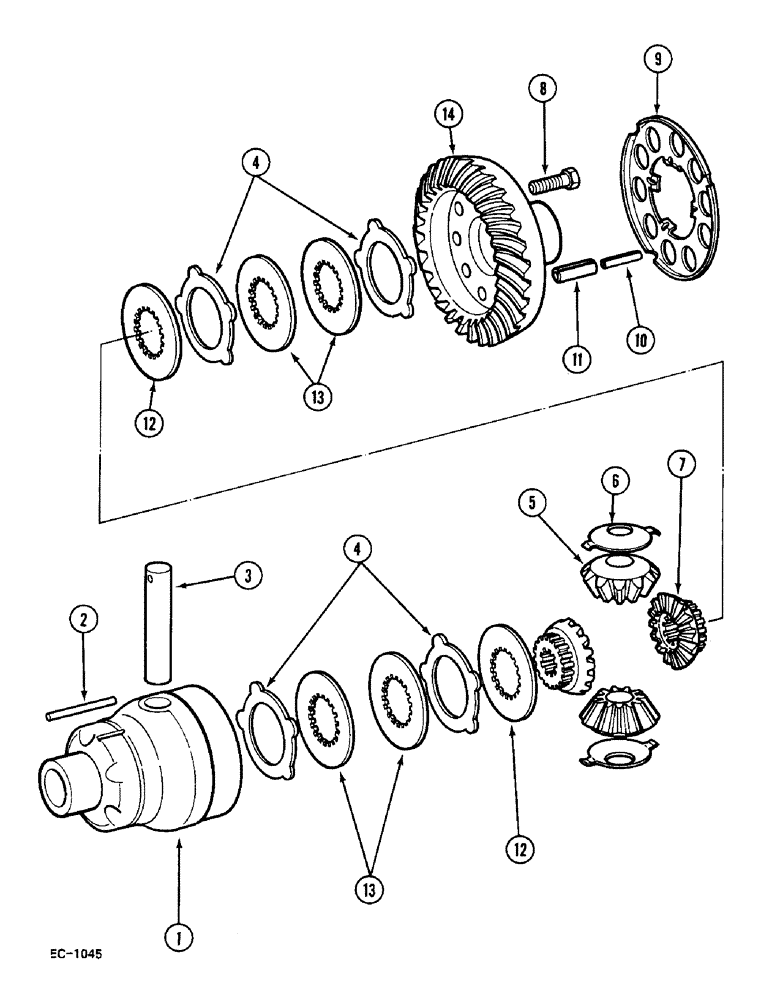 Схема запчастей Case IH 248 - (6-564) - DIFFERENTIAL - 4 WHEEL DRIVE, 258, 485, 585 (06) - POWER TRAIN