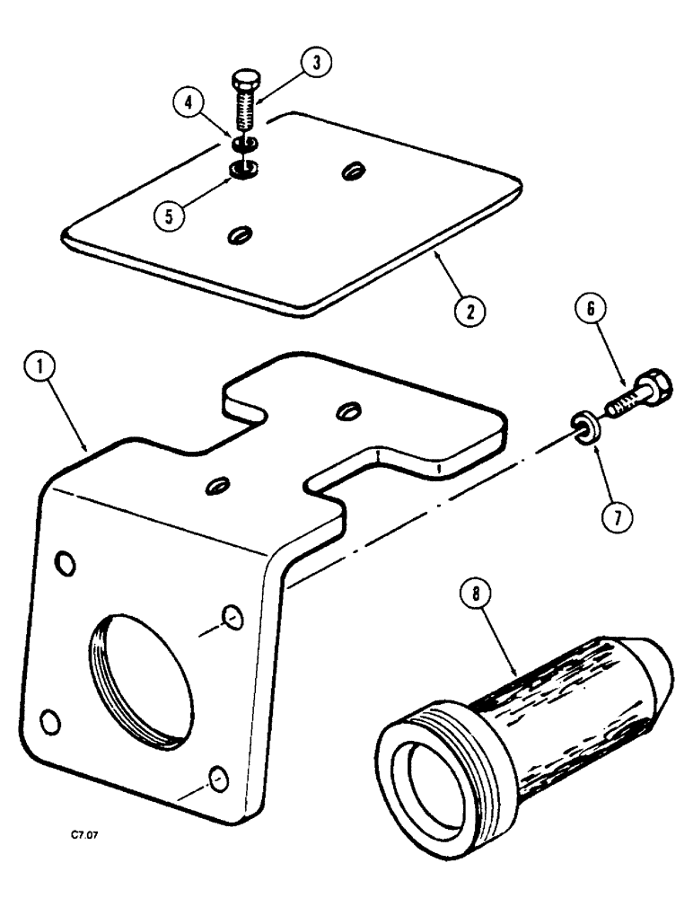 Схема запчастей Case IH 2140 - (6-058) - P.T.O. SHIELD (06) - POWER TRAIN