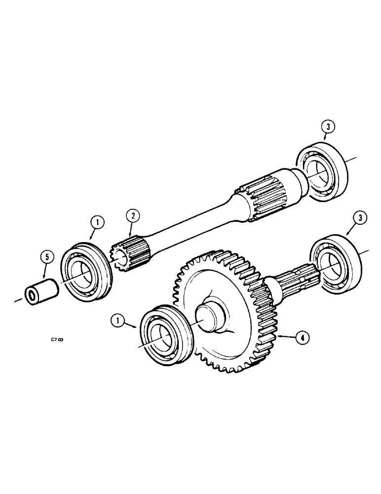 Схема запчастей Case IH 2140 - (6-046) - P.T.O., 540 (06) - POWER TRAIN