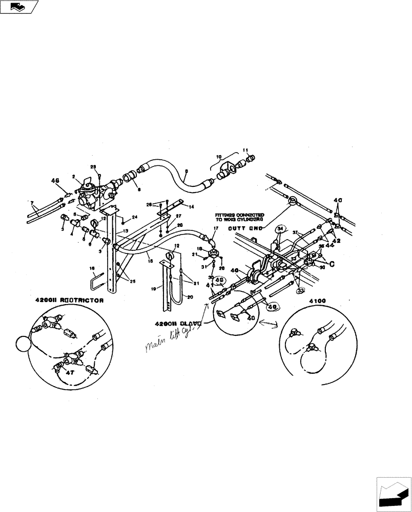 Схема запчастей Case IH 4200 II - (35.106.03) - B-9500 REGULATOR AND SELECTOR VALVE ASSY (35) - HYDRAULIC SYSTEMS