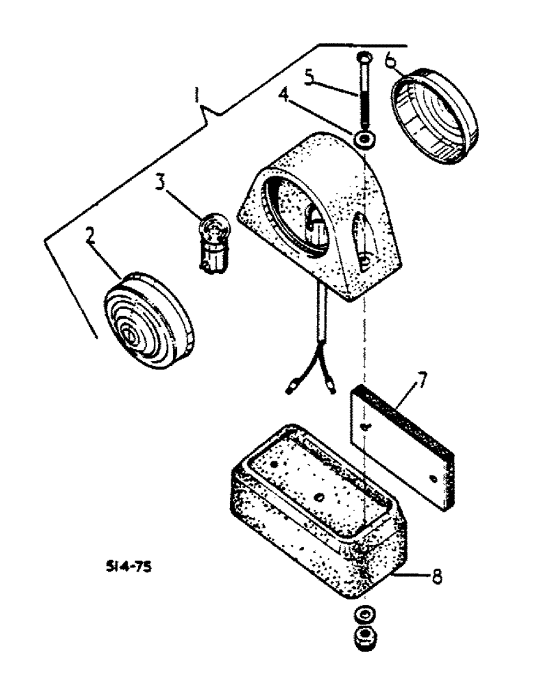Схема запчастей Case IH 474 - (08-12) - FENDER WIRING AND LAMPS (06) - ELECTRICAL