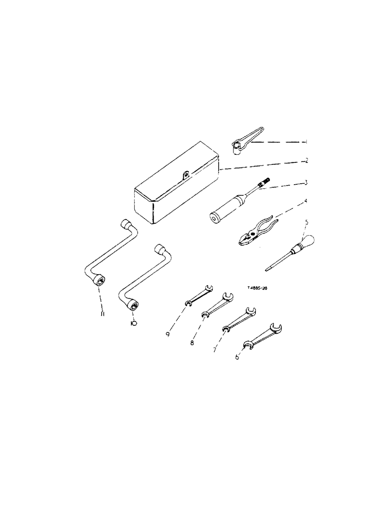 Схема запчастей Case IH 434 - (4-33[1]) - TOOLBOX AND TOOLS - CHASSIS (09) - CHASSIS