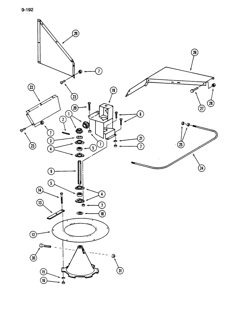 Схема запчастей Case IH 1620 - (9-192) - STRAW SPREADER (19) - STRAW SPREADER & CHOPPER