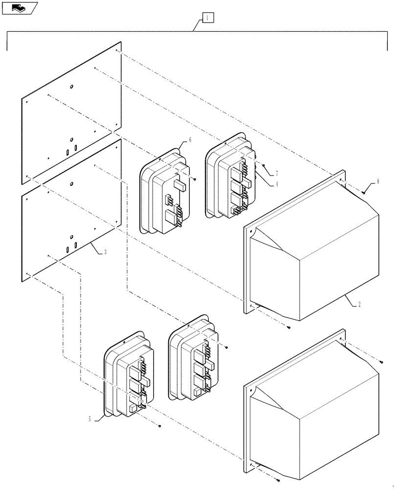 Схема запчастей Case IH 3330 - (55.440.36) - AIM COMMAND PACKAGE, PWM 1-7 SECTION, 120’ BOOM (55) - ELECTRICAL SYSTEMS