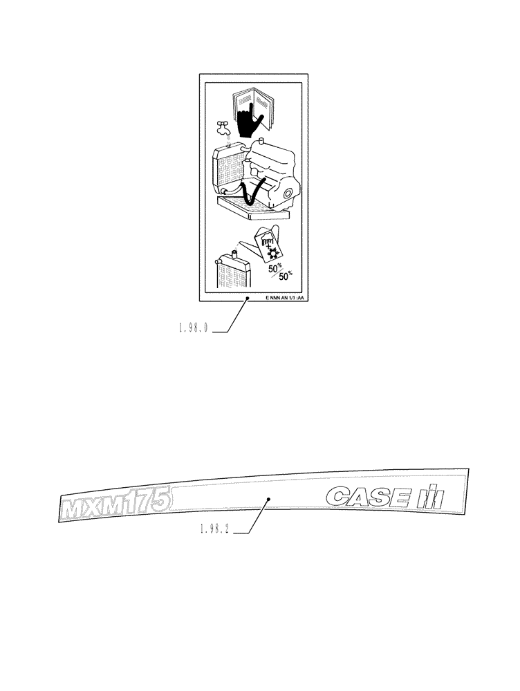 Схема запчастей Case IH MXM155 - (SEC. 13) - DECALS (00) - GENERAL