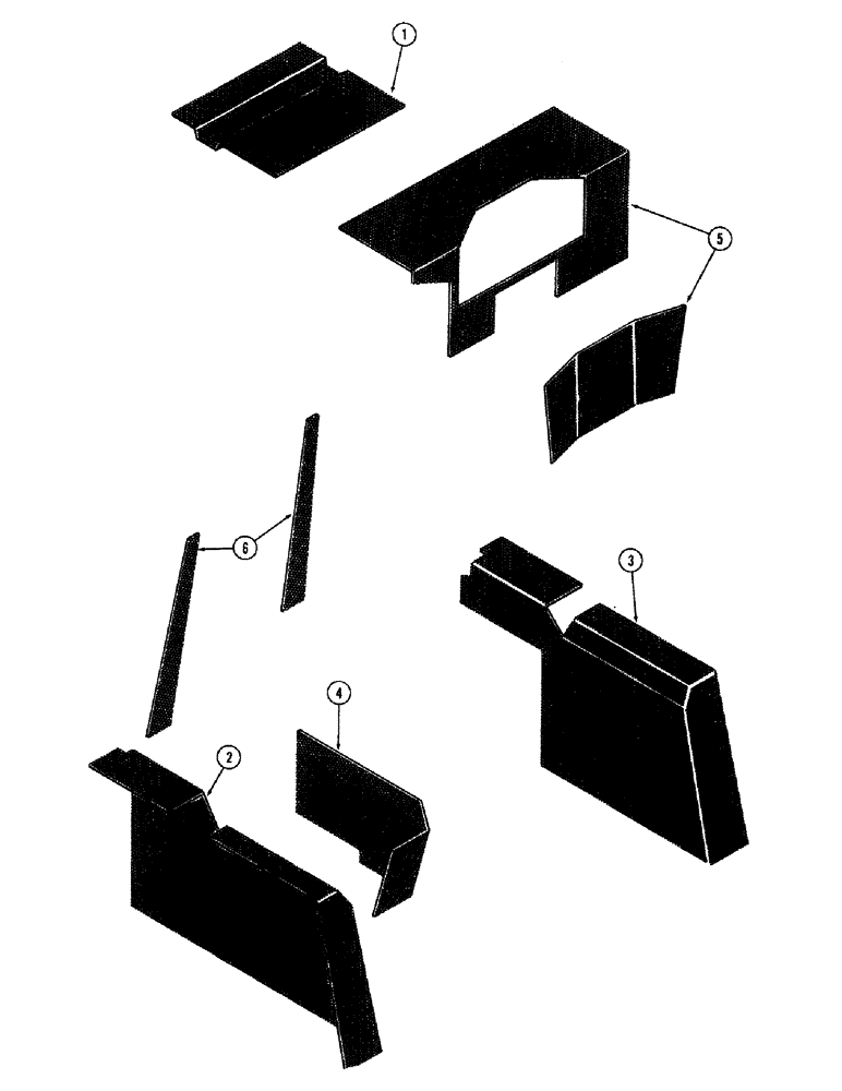 Схема запчастей Case IH 870 - (301A) - CAB, ACOUSTICAL COVERS, HINSON (09) - CHASSIS/ATTACHMENTS