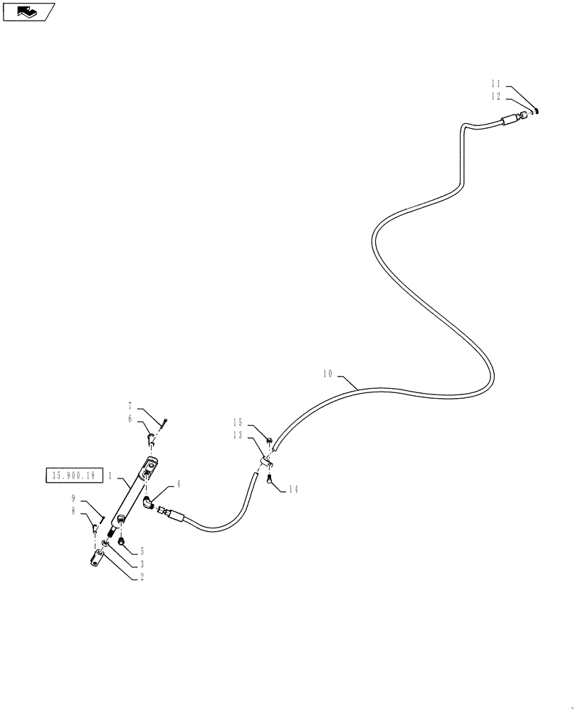 Схема запчастей Case IH 3230 - (35.900.01[01]) - HYDRAULIC GROUP, FRONT LADDER, BSN YDT036001 (35) - HYDRAULIC SYSTEMS