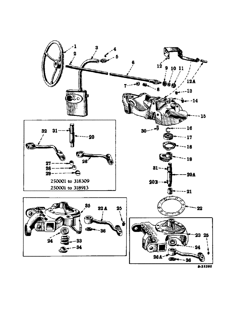 Схема запчастей Case IH SUPER AV - (178) - CHASSIS, STEERING MECHANISM (12) - CHASSIS