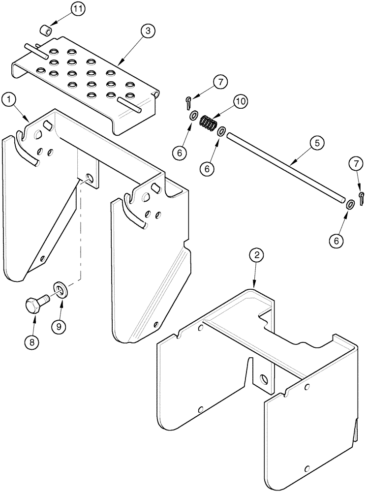 Схема запчастей Case IH CX60 - (06-36) - P.T.O. SHIELD (06) - POWER TRAIN