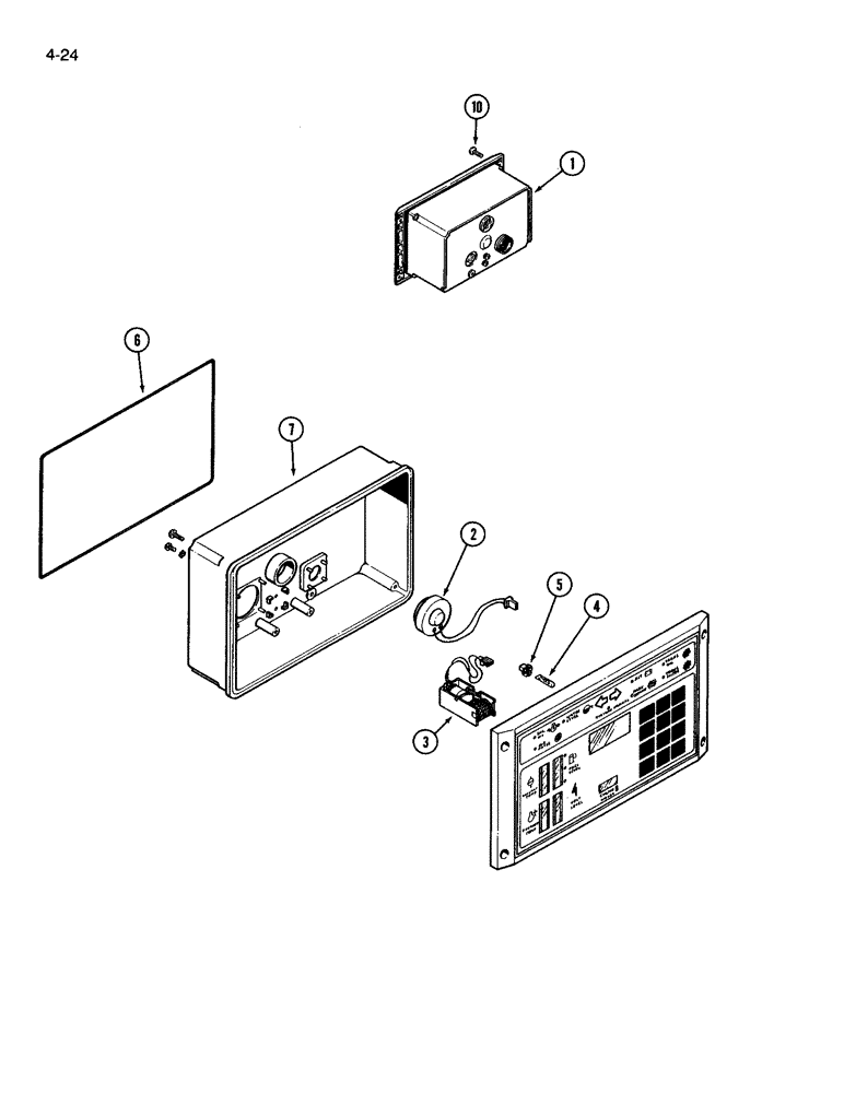 Схема запчастей Case IH 3594 - (4-024) - INSTRUMENT CLUSTER (04) - ELECTRICAL SYSTEMS