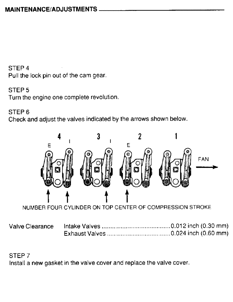 Схема запчастей Case IH 4390 - (042) - MAINTENANCE, ADJUSTMENTS 