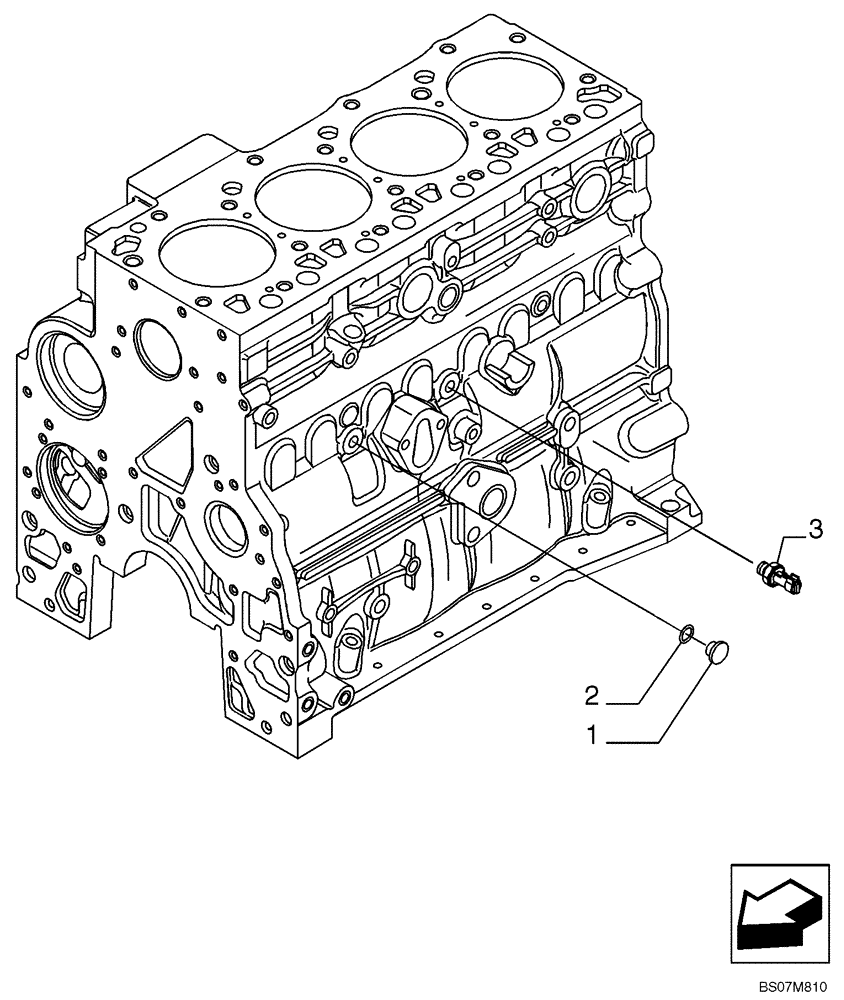 Схема запчастей Case IH 440CT - (02-24) - MOTOR SENSORS - ENGINE OIL (02) - ENGINE