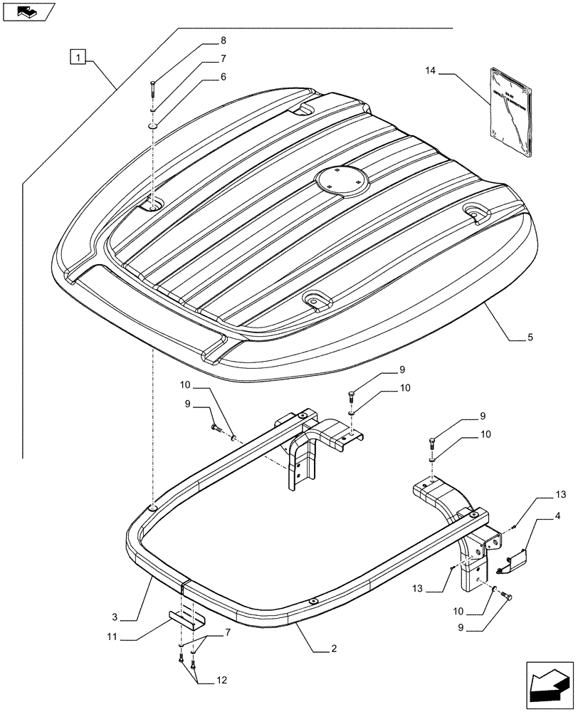 Схема запчастей Case IH FARMALL 65C - (88.090.03) - DIA KIT - CANOPY - L/CAB (88) - ACCESSORIES