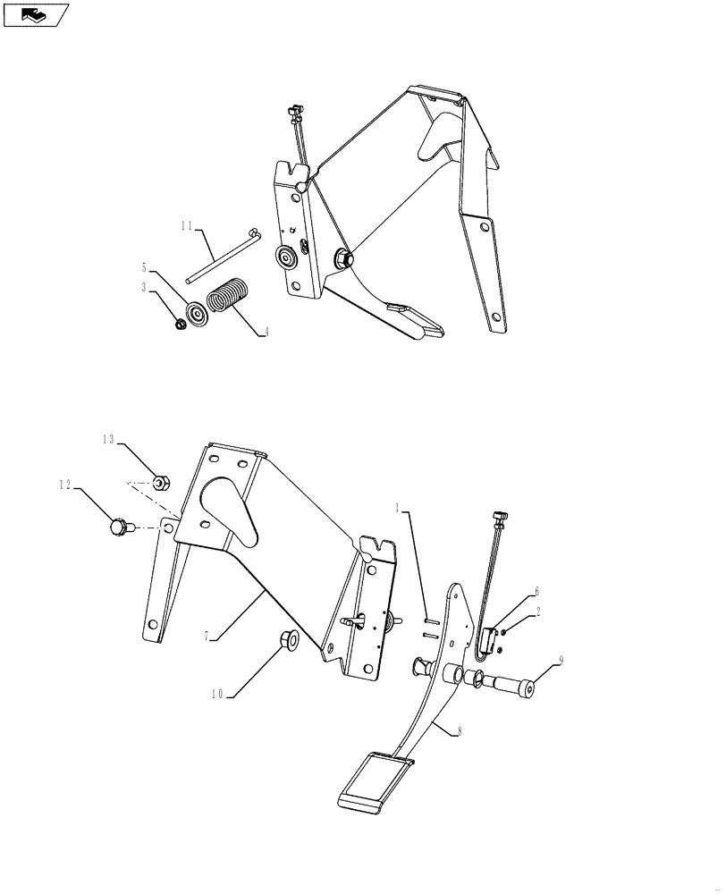 Схема запчастей Case IH SCOUT XL - (10.220.02) - ACCELERATOR PEDAL ASSEMBLY (10) - ENGINE