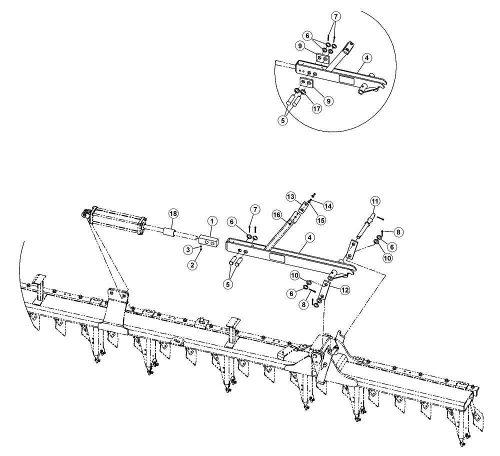 Схема запчастей Case IH RMX790 - (75.200.22) - WING CYLINDER EXTENSION ASSEMBLY (09) - CHASSIS/ATTACHMENTS
