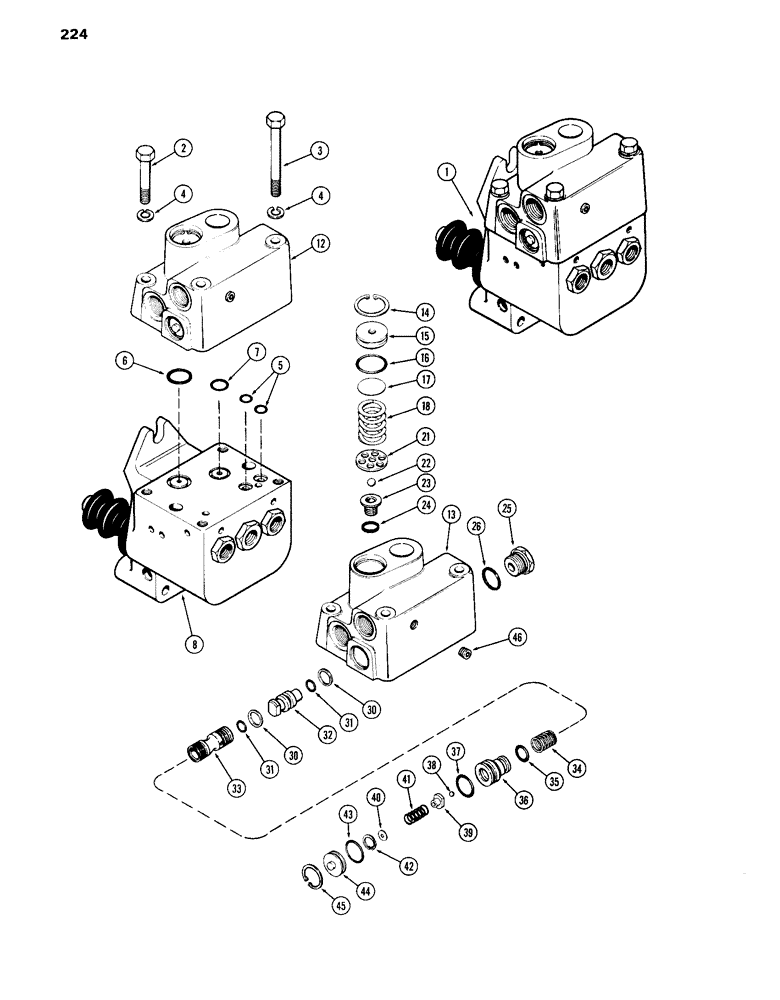 Схема запчастей Case IH 870 - (224) - G34991 POWER BRAKE VALVE, PART NUMBER STAMPED ON COVER (07) - BRAKES