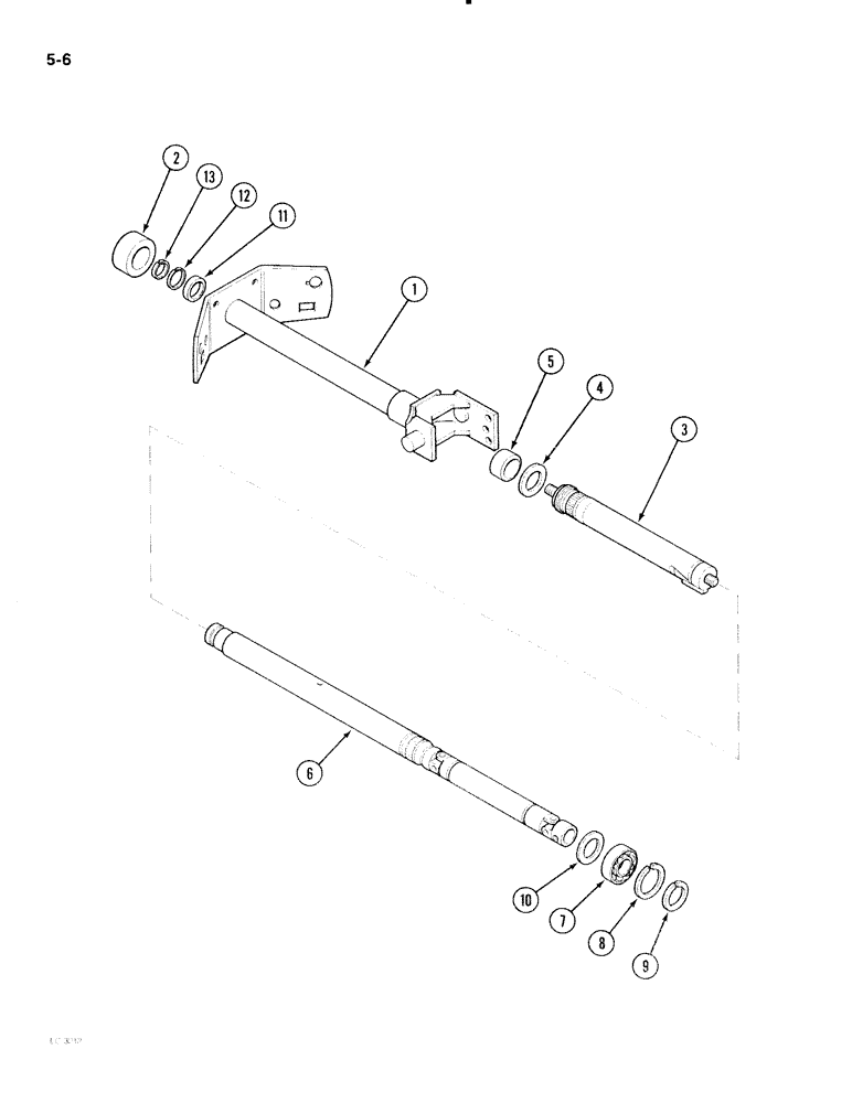Схема запчастей Case IH 2096 - (5-006) - STEERING COLUMN ASSEMBLY (05) - STEERING