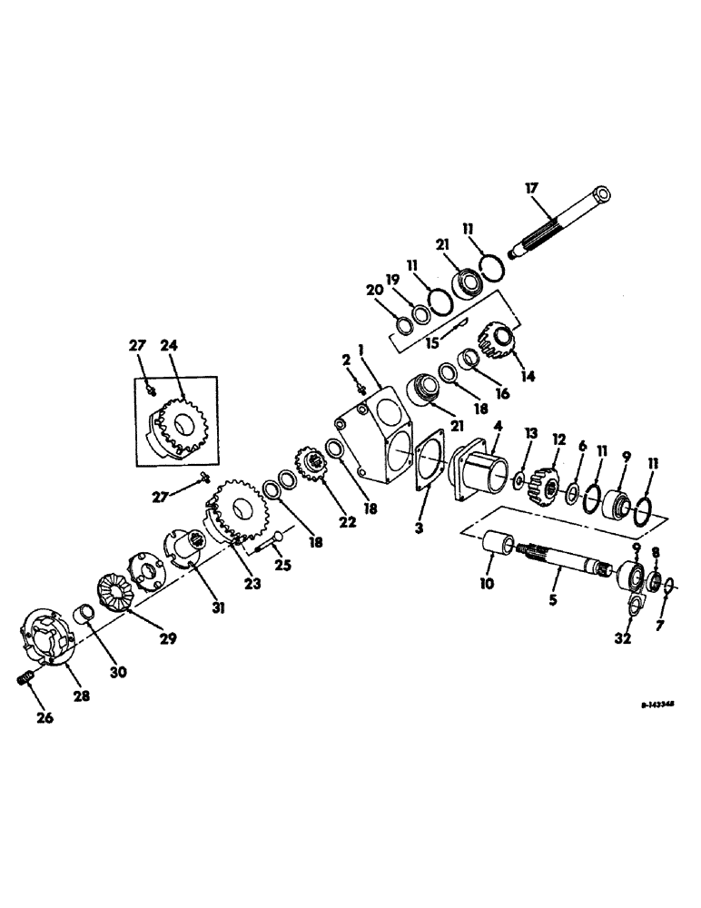 Схема запчастей Case IH 234 - (A-11) - BASIC CORN HARVESTER, SNAPPING UNIT DRIVE GEARCASE (58) - ATTACHMENTS/HEADERS