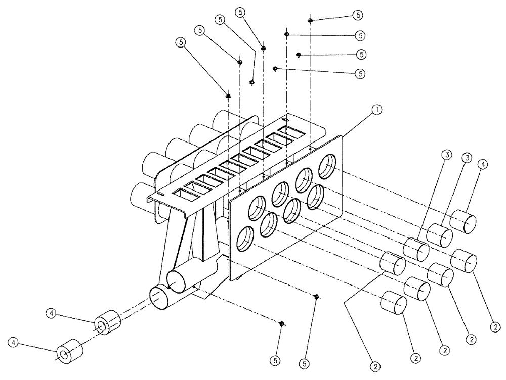 Схема запчастей Case IH 810 - (04-006) - VENTURI GROUP, MID, 3.0", LH Boom Group