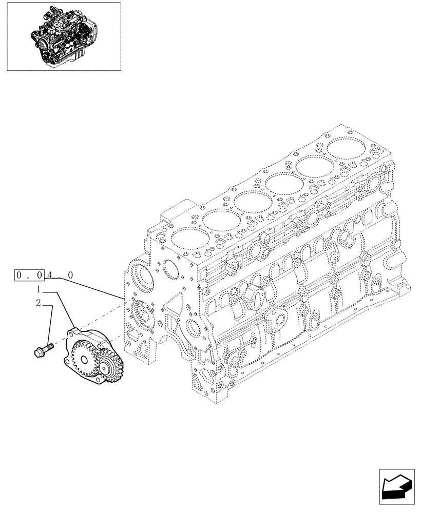 Схема запчастей Case IH F4GE0684G D600 - (0.30.0[01]) - OIL PUMP - ENGINE (4894391) 