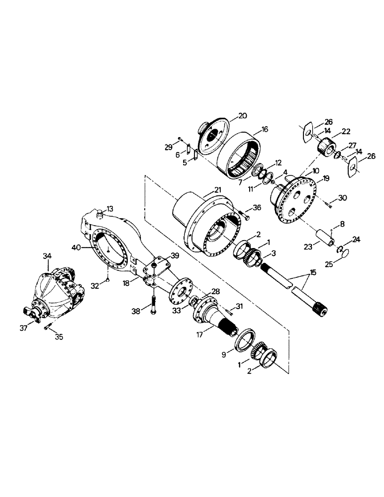 Схема запчастей Case IH ST325 - (04-51) - AXLE ASSEMBLY, S-34 (04) - Drive Train