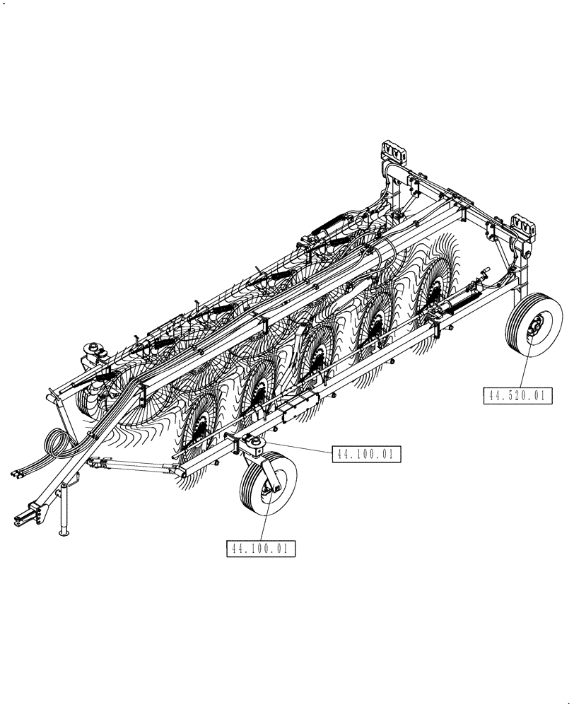 Схема запчастей Case IH WRX201 - (44.000.01) - PICTORIAL INDEX - WHEELS (44) - WHEELS