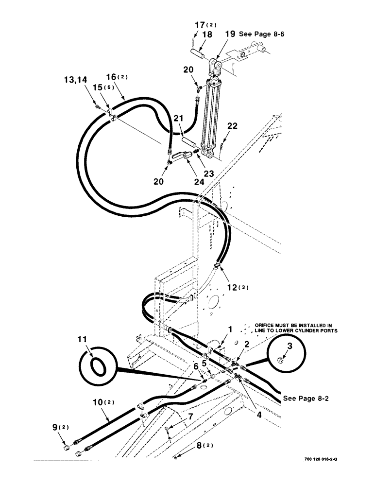 Схема запчастей Case IH 8480 - (8-04) - HYDRAULIC ASSEMBLY, RIGHT (07) - HYDRAULICS