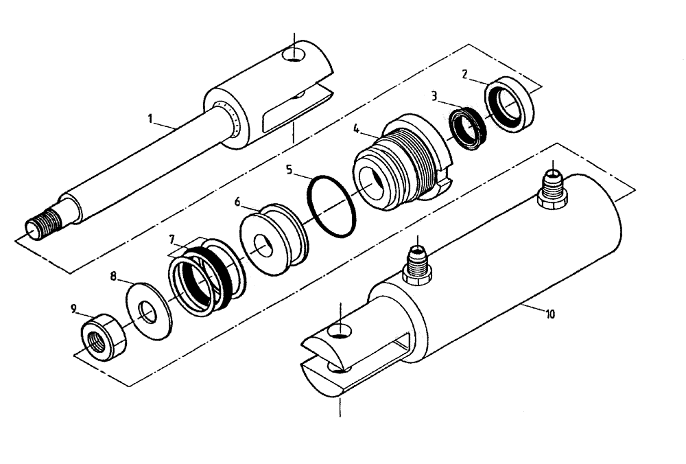 Схема запчастей Case IH 7000 - (B01-55B) - HYDRAULIC CYLINDER (EXTRACTOR BIN FLAP), SERIAL #8032 AND Hydraulic Components & Circuits