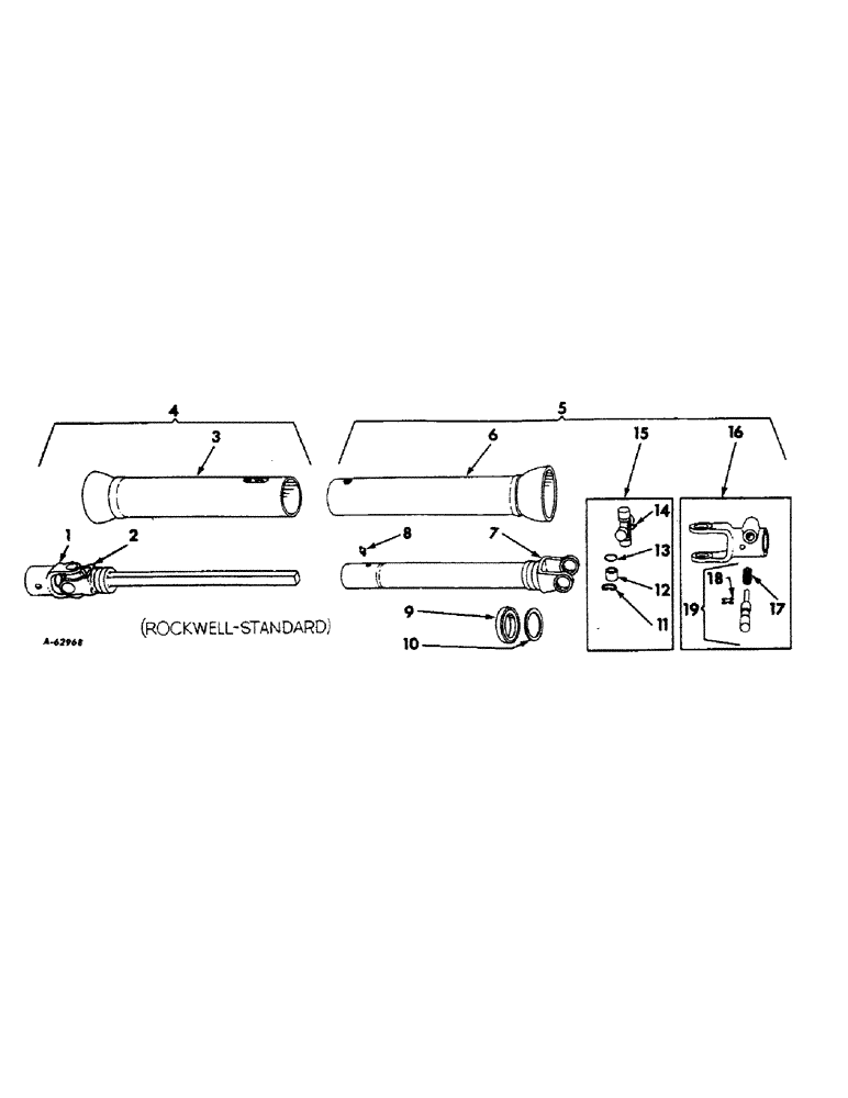 Схема запчастей Case IH 100 - (A-22) - POWER DRIVE ATTACHMENT, 1958, 1962 