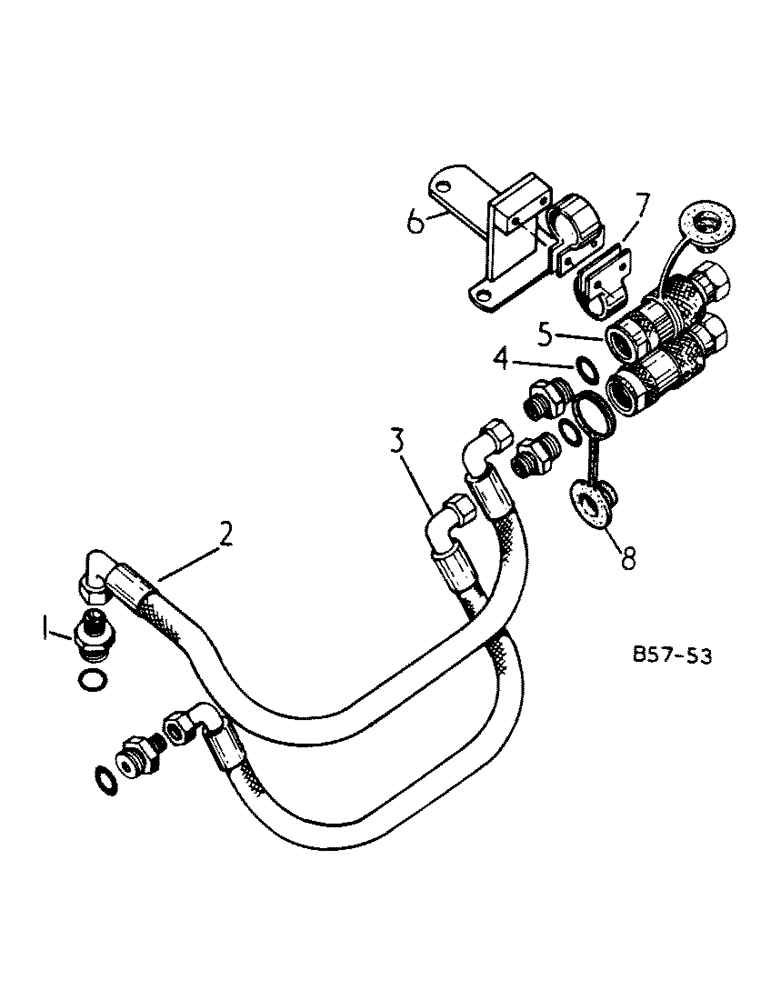 Схема запчастей Case IH 384 - (10-12) - HYDRAULICS, SELF SEALING COUPLING, DOUBLE BREAKAWAY, USED WITH SINGLE ACTING VALVES (07) - HYDRAULICS