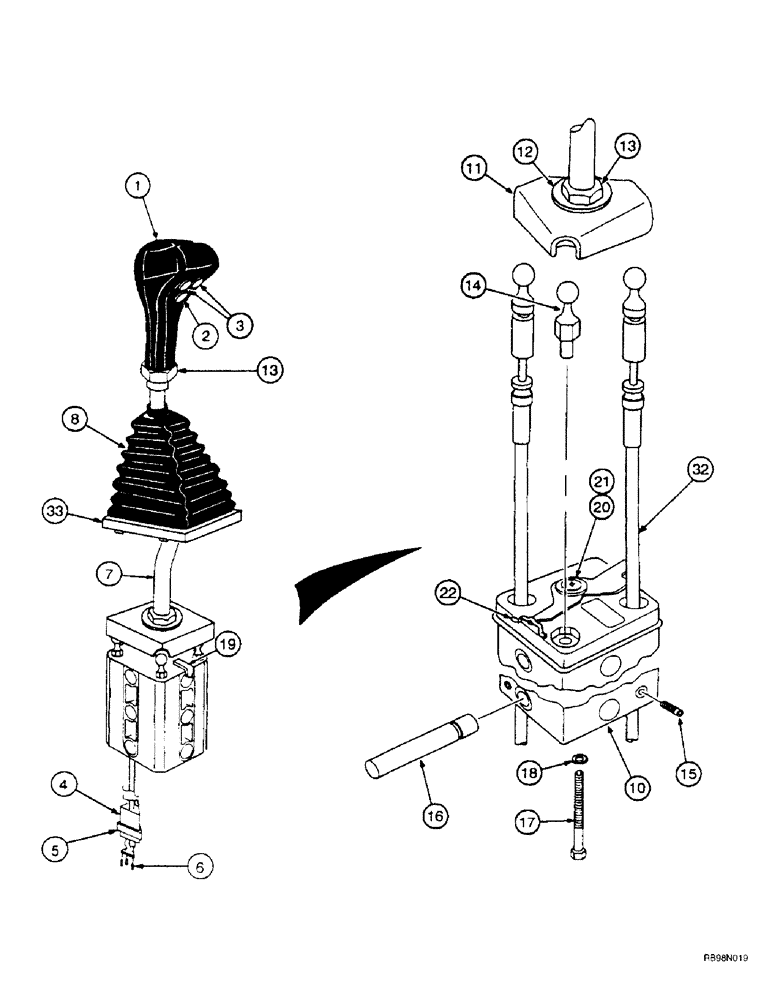 Схема запчастей Case IH L750 - (8-32) - CONTROL ASSEMBLY - 3 FUNCTION (08) - HYDRAULICS