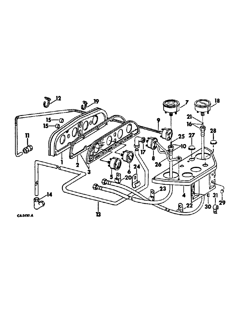 Схема запчастей Case IH 574 - (11-01) - INSTRUMENTS, INSTRUMENT PANEL AND GAUGES Instruments