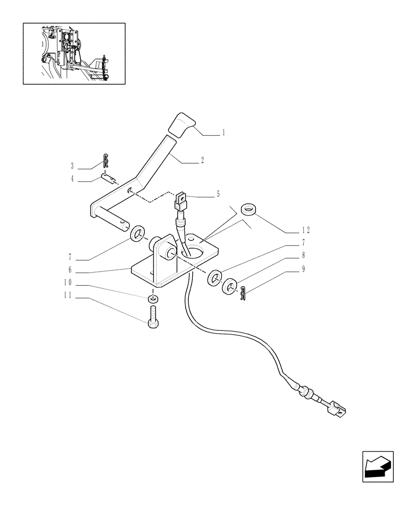 Схема запчастей Case IH JX1075C - (1.89.3/01[02]) - (VAR.216) SWIVEL HOOK FOR EEC, VERTICAL ADJUST SLIDING (GERMANY) W/CAB - LEVER AND BRACKET (09) - IMPLEMENT LIFT