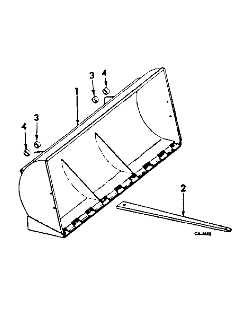 Схема запчастей Case IH 454 - (17-10) - MOUNTED EQUIPMENT, MANURE BUCKET Mounted Equipment
