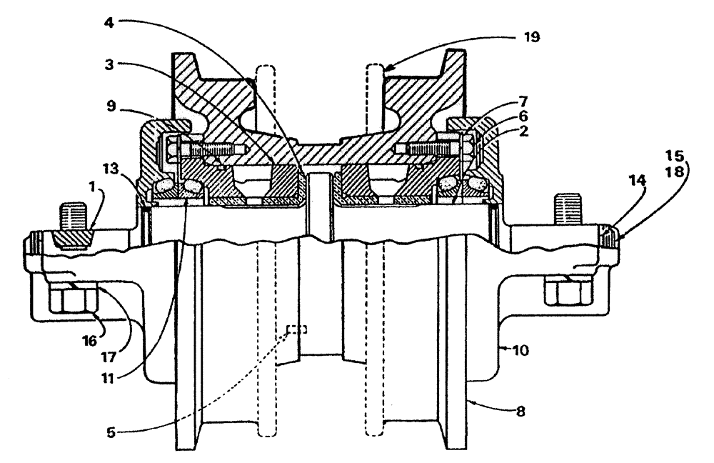 Схема запчастей Case IH 7700 - (A04[50A]) - TRACK ROLLER Mainframe & Functioning Components