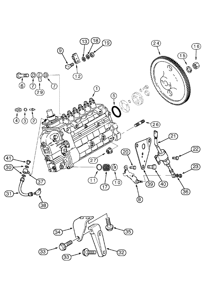 Схема запчастей Case IH MX135 - (03-04) - FUEL INJECTION PUMP - MX120, MX135 (03) - FUEL SYSTEM