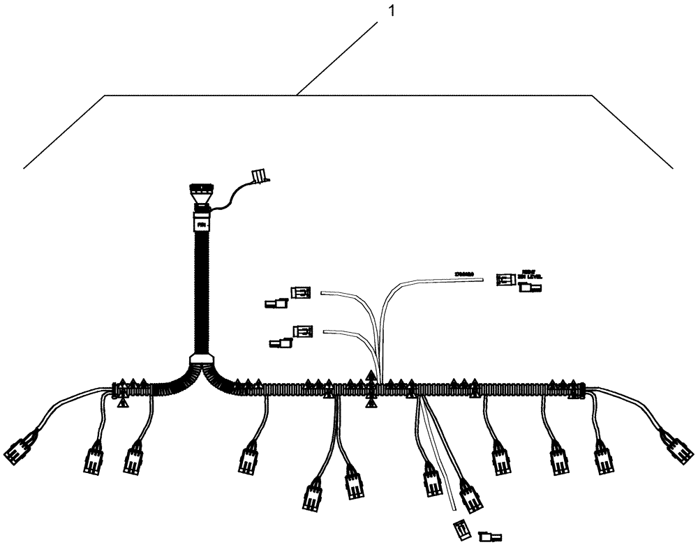 Схема запчастей Case IH 1250 - (55.100.25) - ELECTRICAL - HARNESS 87748407 - TOOLBAR, 12 ROW, EARLY RISER IV (55) - ELECTRICAL SYSTEMS