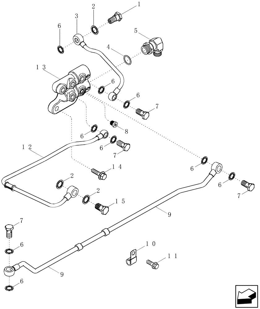 Схема запчастей Case IH 2577 - (10.214.05) - FUEL, DRAIN (10) - ENGINE