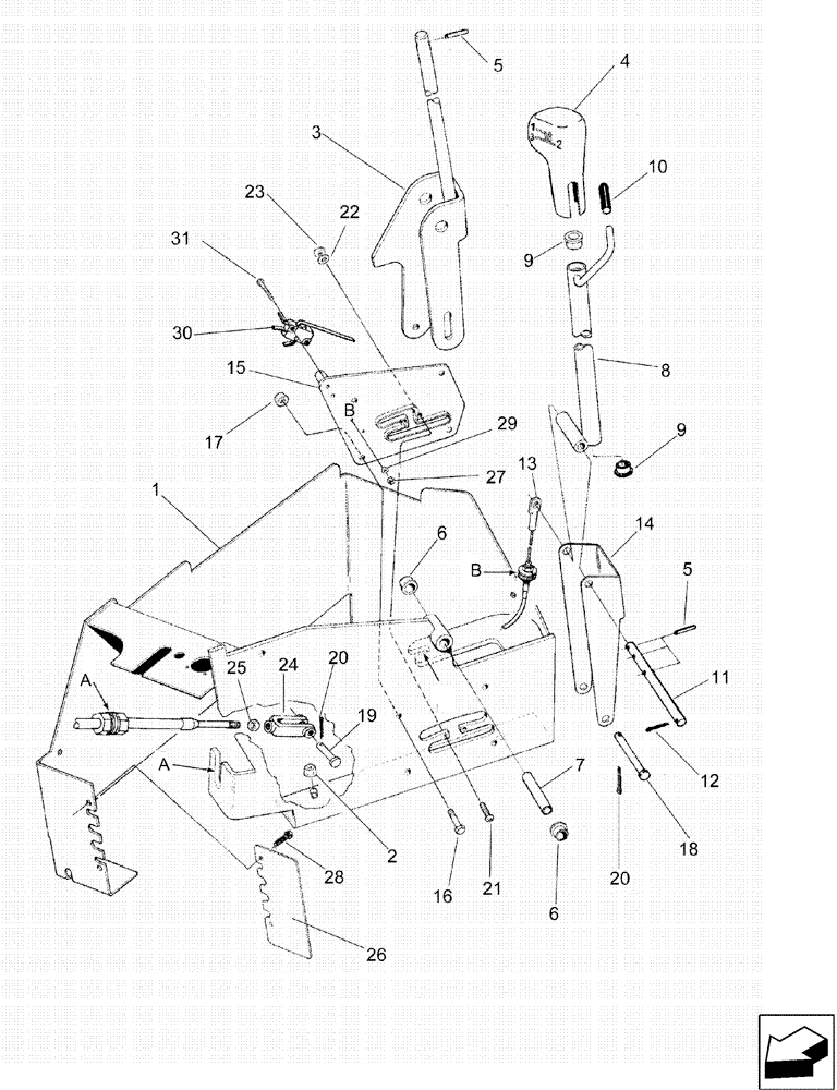 Схема запчастей Case IH 7130 - (21.130.05) - SHIFT ASSEMBLY, TRANSMISSION (21) - TRANSMISSION