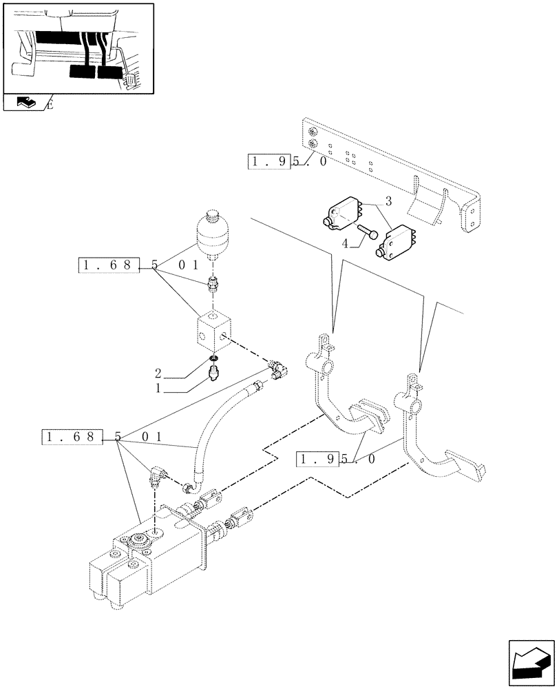 Схема запчастей Case IH PUMA 165 - (1.75.0[12]) - BRAKING SYSTEM SWITCHES AND RELATED PARTS (06) - ELECTRICAL SYSTEMS