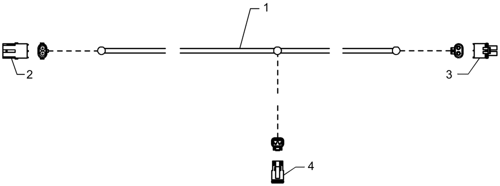 Схема запчастей Case IH 1230 - (55.404.09) - ELECTRICAL - HARNESS, EXTRA POWER TEE 84197032 (55) - ELECTRICAL SYSTEMS